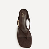 Elanie Brown Mule Heels