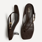 Elanie Brown Mule Heels