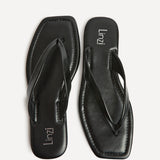 Element Black Toe Post Flat Sandals