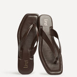 Element Brown Toe Post Flat Sandals