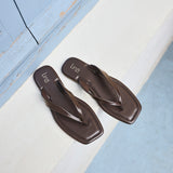 Element Brown Toe Post Flat Sandals