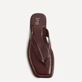 Element Burgundy Toe Post Flat Sandals