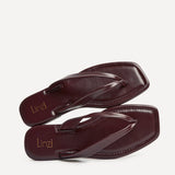 Element Burgundy Toe Post Flat Sandals
