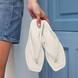 Element Ivory Toe Post Flat Sandals