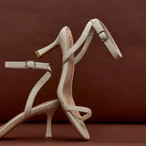 Elevate Nude Faux Leather Barely There Heels
