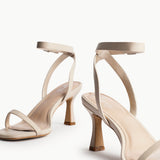 Elevate Nude Faux Leather Barely There Heels