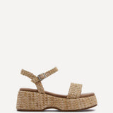 Elisa Natural & Gold Espadrille Sandals
