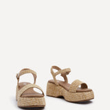 Elisa Natural & Gold Espadrille Sandals
