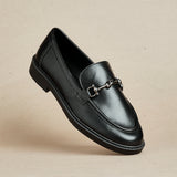 Elite Black Faux Leather Loafers