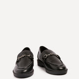 Elite Black Faux Leather Loafers