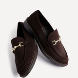 Elite Brown Faux Leather Loafers