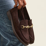 Elite Brown Faux Leather Loafers