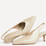 Eliza Taupe Faux Leather Court Heels