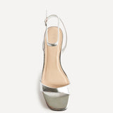 Elva Silver Platform Heels