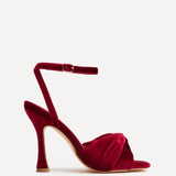 Emery Red Velvet High Heels