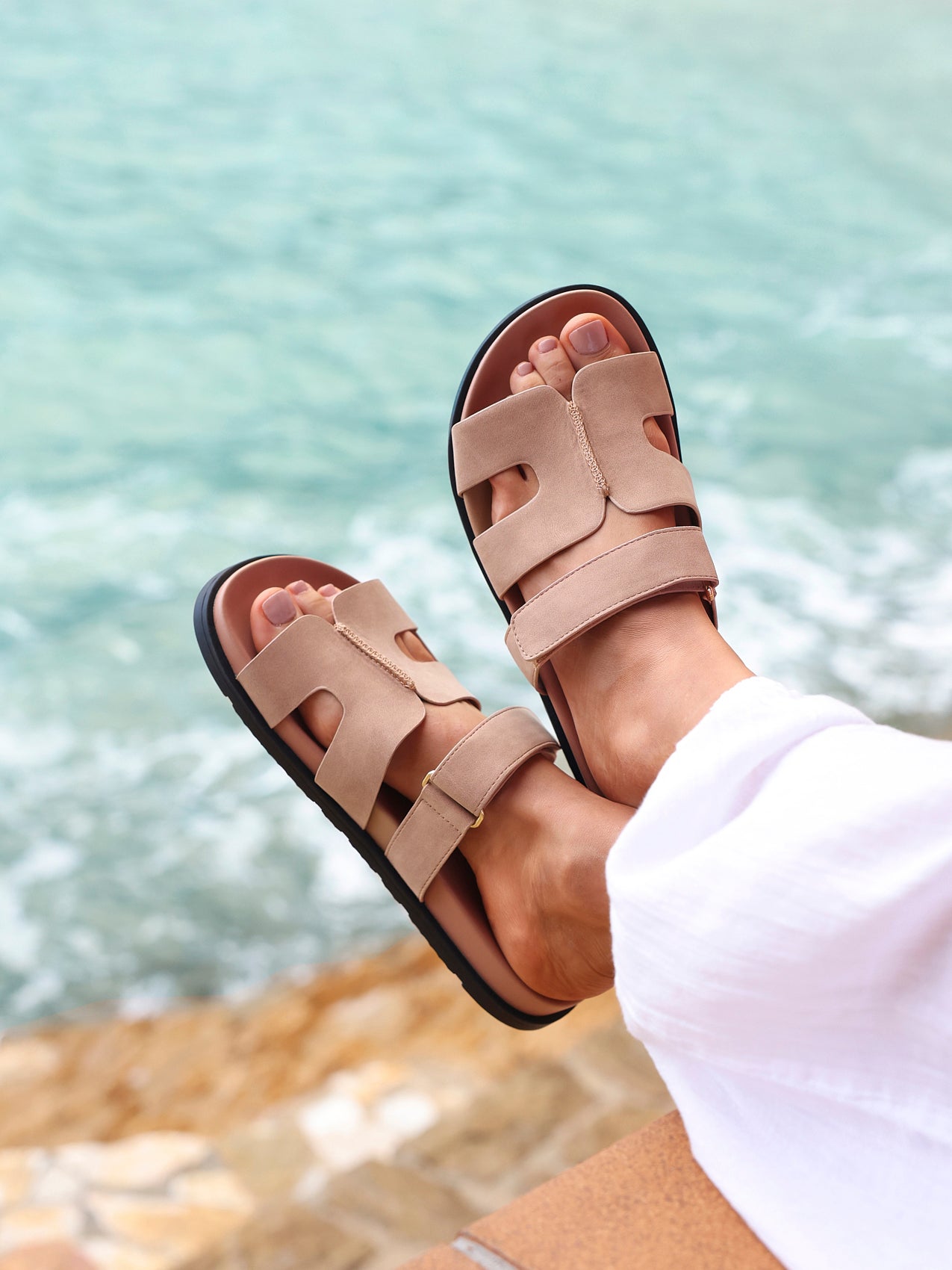 Emmy Dusky Faux Nubuck Sandals