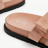 Emmy Dusky Pink Faux Nubuck Sandals