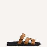 Emmy Tan Faux Leather Sandals