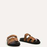 Emmy Tan Faux Leather Sandals