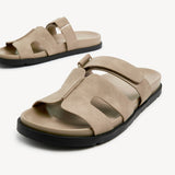 Emmy Taupe Faux Nubuck Sandals