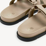 Emmy Taupe Faux Nubuck Sandals