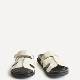 Emmy White Faux Leather Sandals
