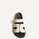 Emmy White Faux Leather Sandals