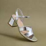 Empire Wide Fit Silver Block Heels