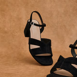 Empire Wide Fit Black Block Heels