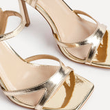 Empress Gold Faux Leather Heels