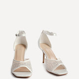 Encanta Bridal Ivory Diamante Heels