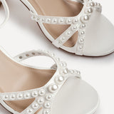 Enchanted Bridal Ivory Pearl Heeled Sandals