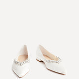 Endless Bridal Ivory Satin Pointed Pumps