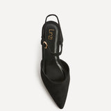 Enhanced Black Wedge Court Shoes