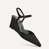 Enhanced Black Wedge Court Shoes