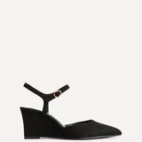Enhanced Black Wedge Court Shoes