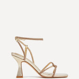 Entice Gold Diamante Strappy Heels