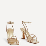 Entice Gold Diamante Strappy Heels