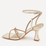 Entice Gold Diamante Strappy Heels