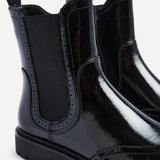 Esme Black Patent Chelsea Boots