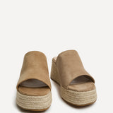 Espresso Mocha Espadrille Mule Wedges