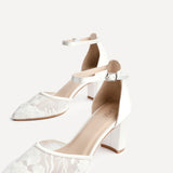 Essence Bridal Ivory Lace Court Heels
