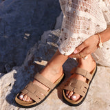 Essential Taupe Faux Suede Sandals
