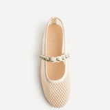Estella Embellished Mesh Mary Jane Pumps