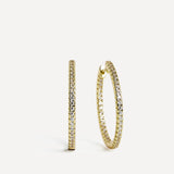 Eternal Gold Crystal Hoop Earrings