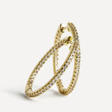 Eternal Gold Crystal Hoop Earrings
