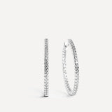 Eternal Silver Crystal Hoop Earrings
