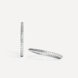 Eternal Silver Crystal Hoop Earrings