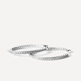 Eternal Silver Crystal Hoop Earrings