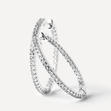 Eternal Silver Crystal Hoop Earrings